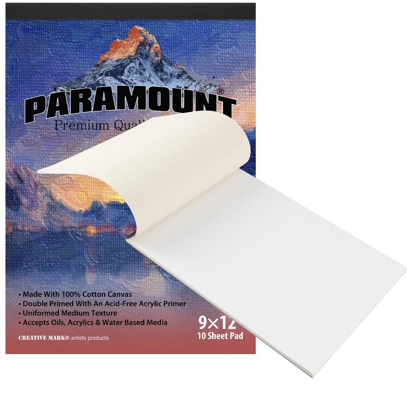 Paramount Universal Primed Premium Cotton White Canvas Pads - White - 11"" x 14"" - 10 Sheets - Universal Double Primed Cotton Canvas Pads for Students, Drawing, Painting, Travel, & More - Image 5
